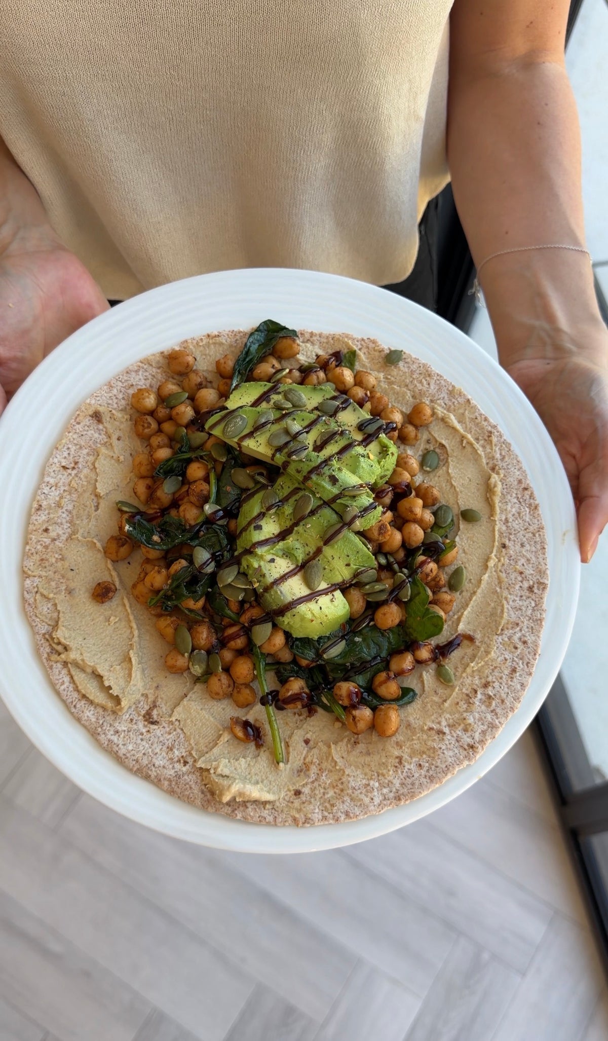 Chickpea & Avocado Luteal Wrap